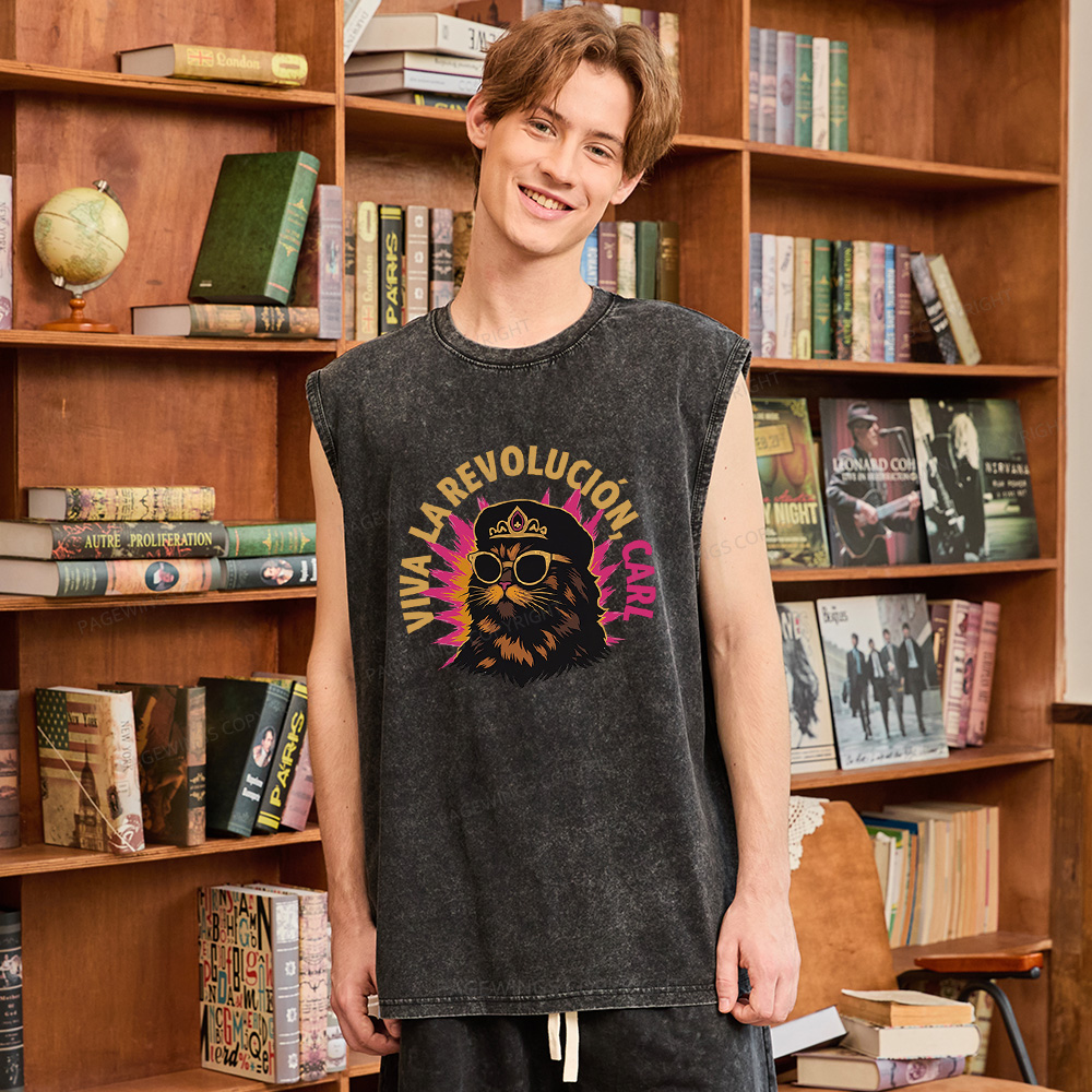 Pagewings Sci-Fi Novel Lover Unisex Washed Tank Top