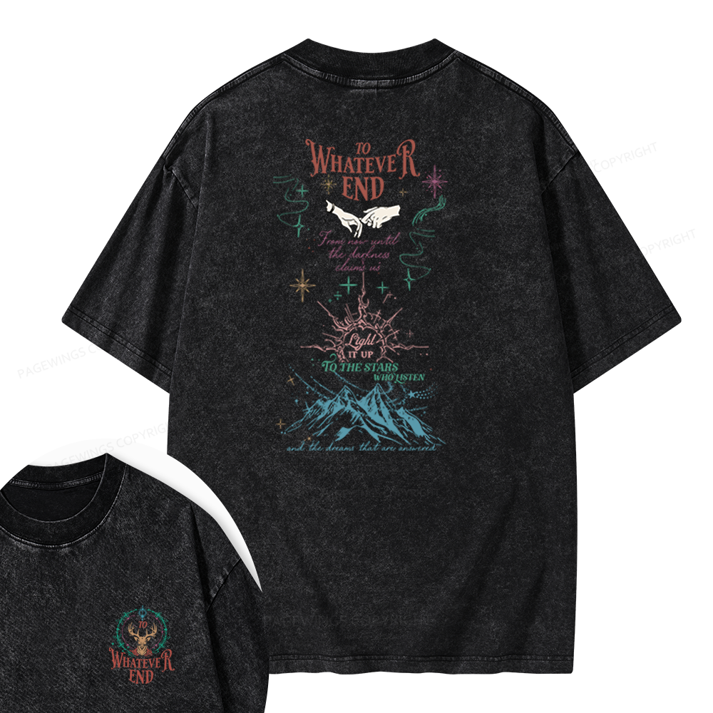Pagewings Whatever End Unisex Washed T-shirt