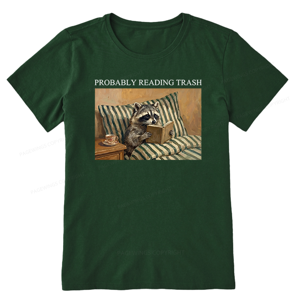 Pagewings Reading Trash Racoon Unisex Classic T-shirt