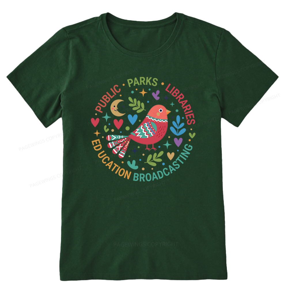 Pagewings Public Parks Libraries Education Unisex Classic T-shirt