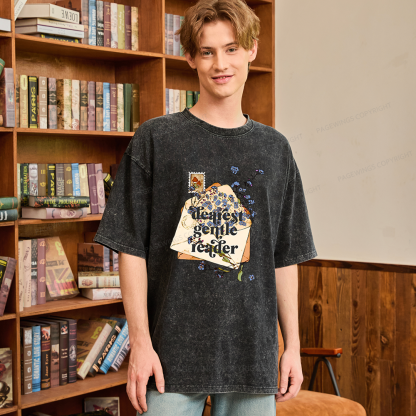 Pagewings Dearest Gentle Reader Unisex Washed T-shirt