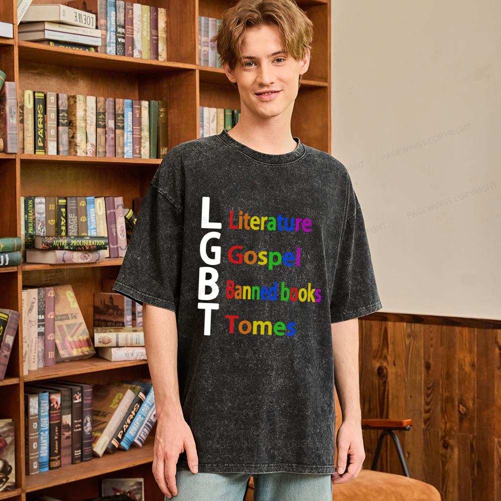 Pagewings Literature Unisex Washed T-shirt