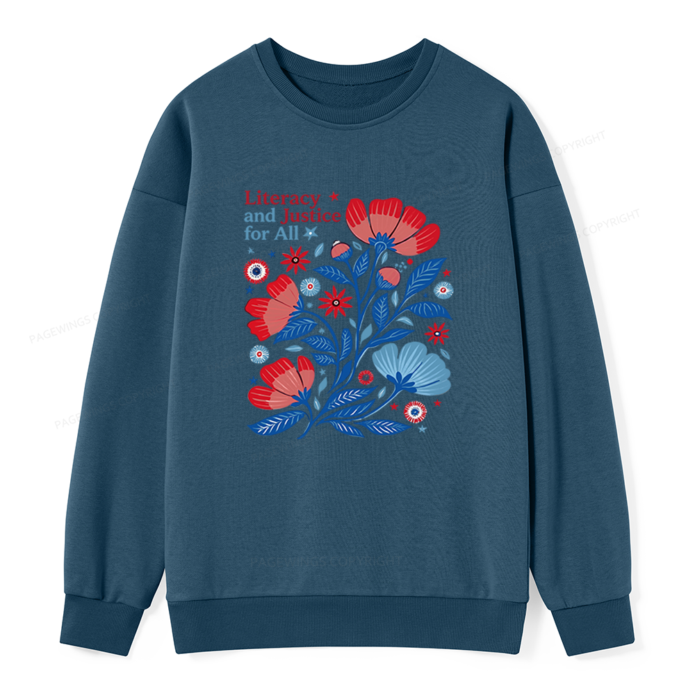 Pagewings Literacy and Justice for All Unisex Classic Sweatshirt