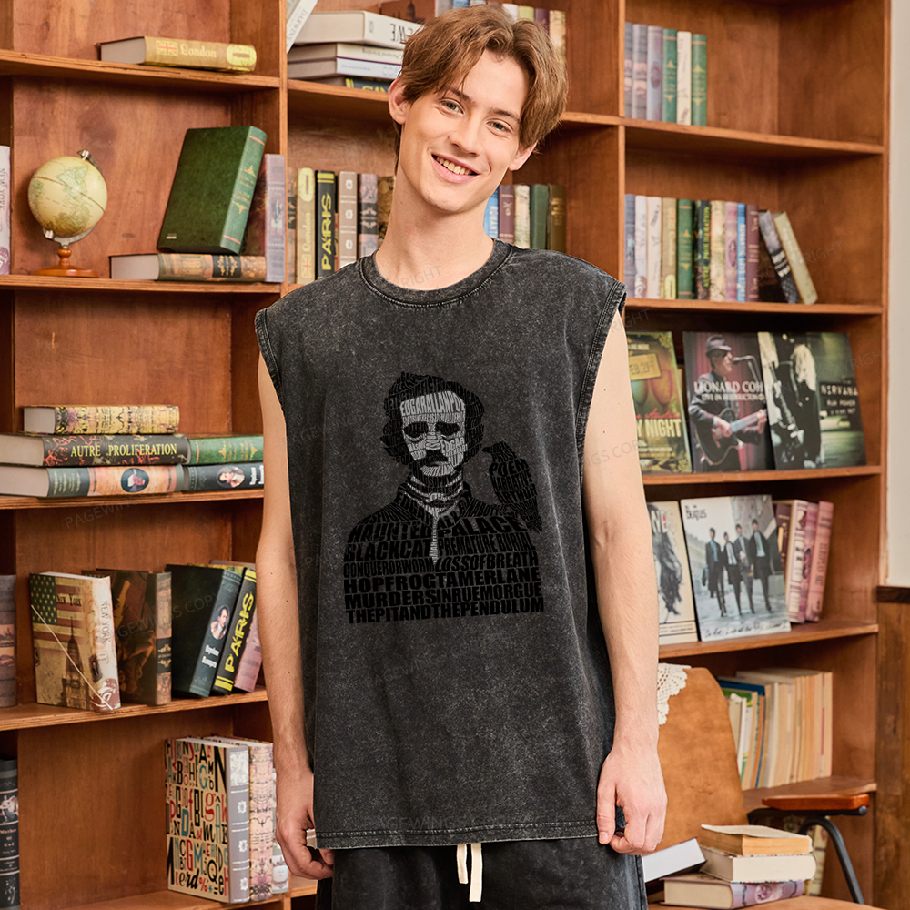 Pagewings Literature Lover Unisex Washed Tank Top