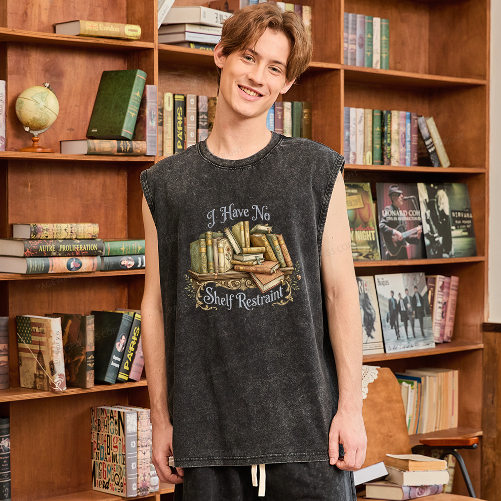 Pagewings I Have No Shelf Restraint Unisex Washed Tank Top