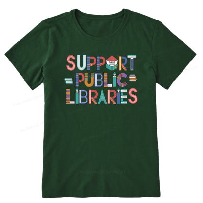 Pagewings Support Public Libraries Unisex Classic T-shirt