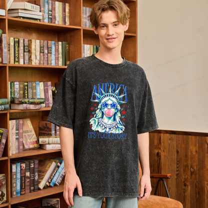 Pagewings It’s Your Story Unisex Washed T-shirt