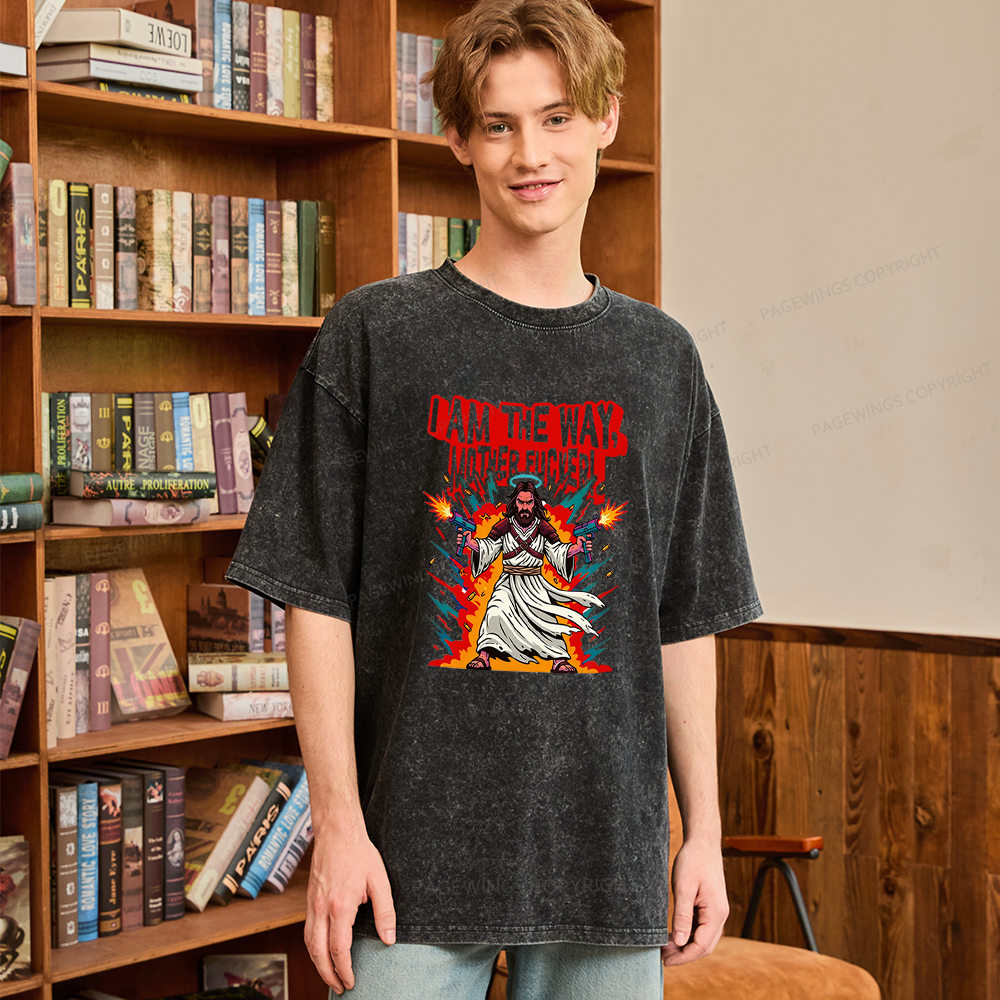 Pagewings I Am The Way Unisex Washed T-shirt