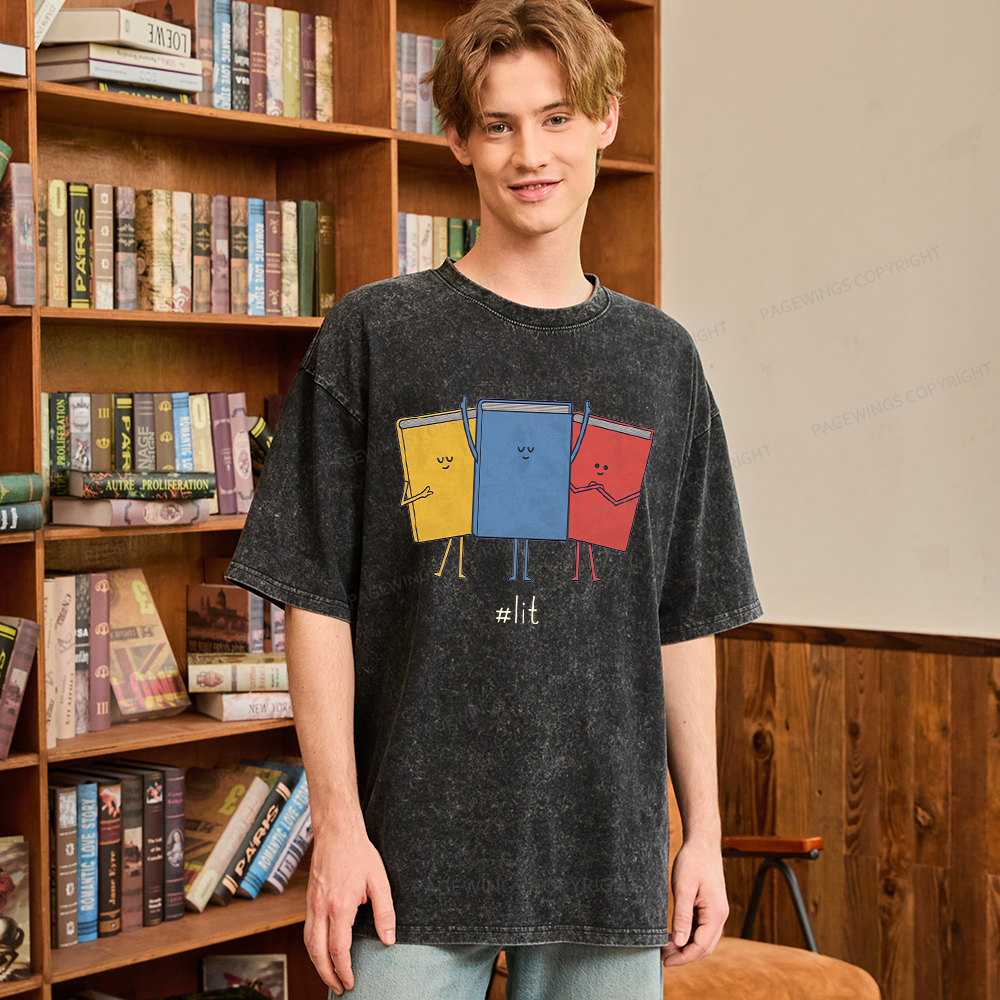 Pagewing Literature Unisex Washed T-shirt