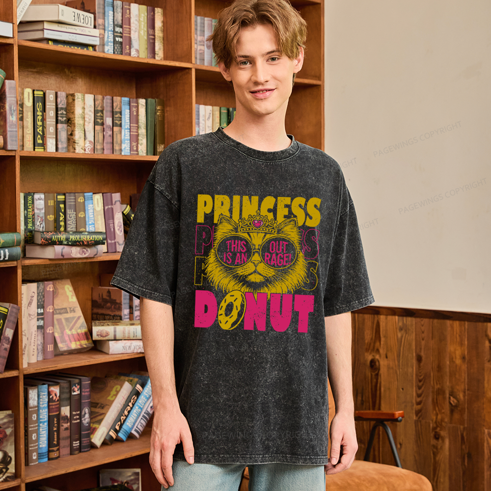Pagewings Princess Donut Unisex Washed T-shirt