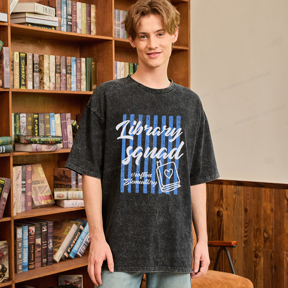 Pagewing Personalized Bookworm Unisex Washed T-shirt