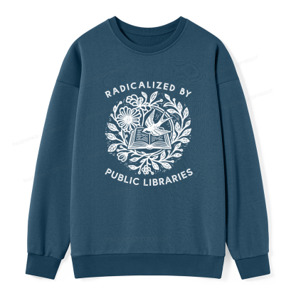 Pagewings Radicalized By Public Libraries Unisex Classic Sweatshirt