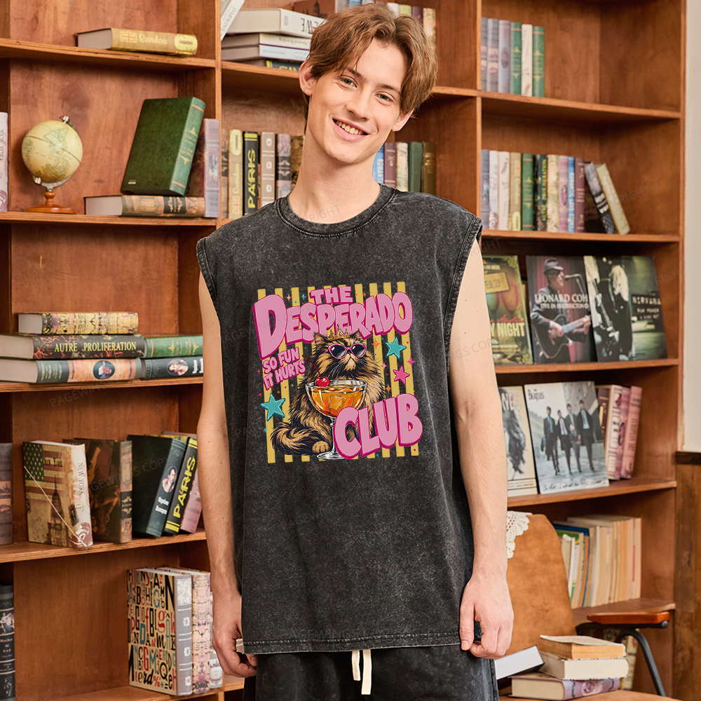Pagewings Desperado Club15996 Bookish Unisex Washed Tank Top