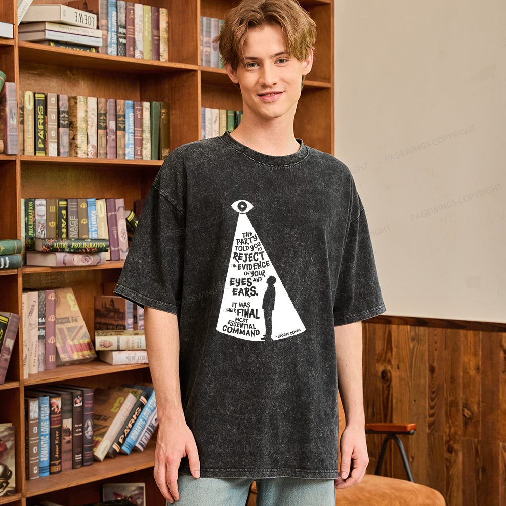Pagewings Dystopia Quote Unisex Washed T-shirt