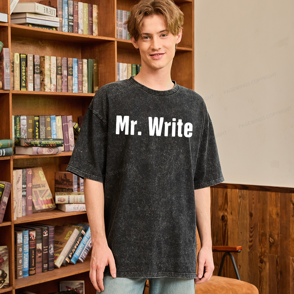Pagewing Funny Novelist Writer Unisex Washed T-shirt
