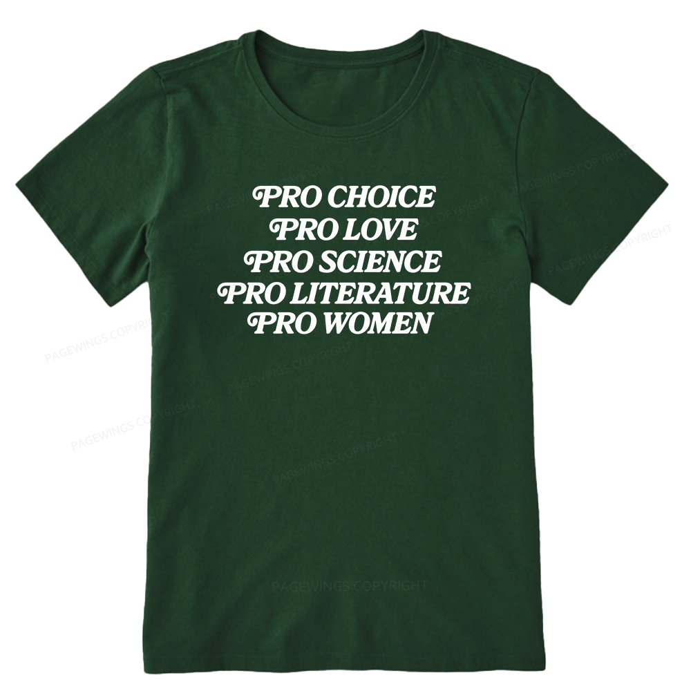 Pagewings Pro Choice Love Science Literature Unisex Classic T-shirt