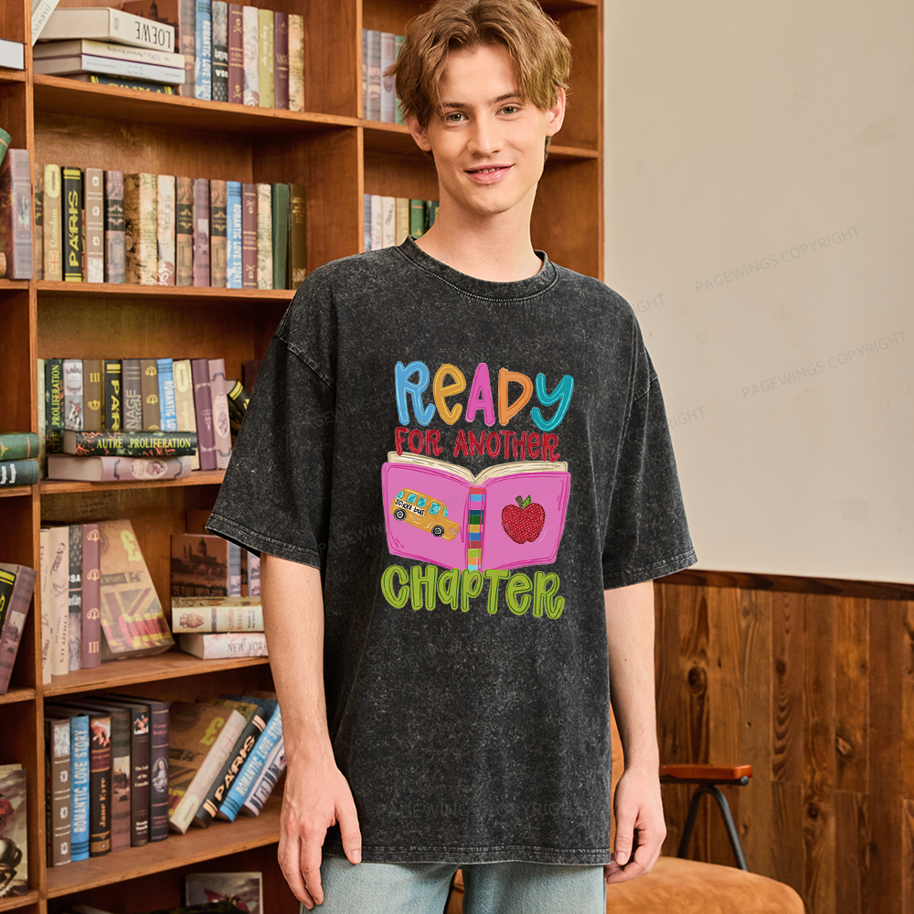 Pagewings Ready for Another Chapter Unisex Washed T-shirt