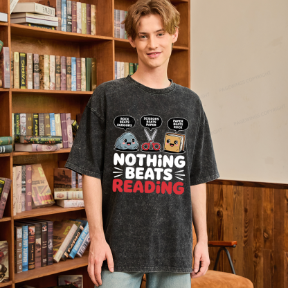 Pagewing Reading Teacher Unisex Washed T-shirt