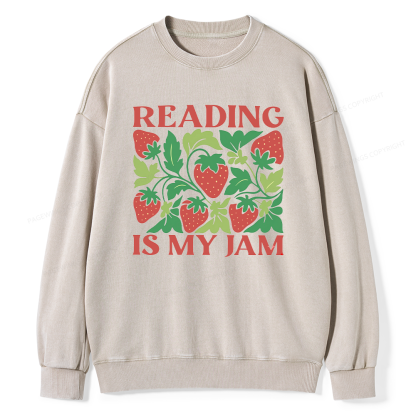 Pagewings Reading Is My Jam15972 Read Unisex Washed Sweatshirt