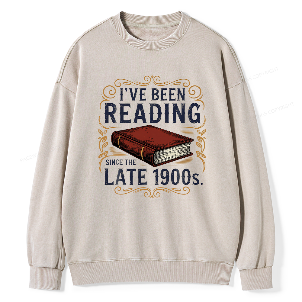 Pagewings Reading Since the Late 1900s16355 Read Unisex Washed Sweatshirt