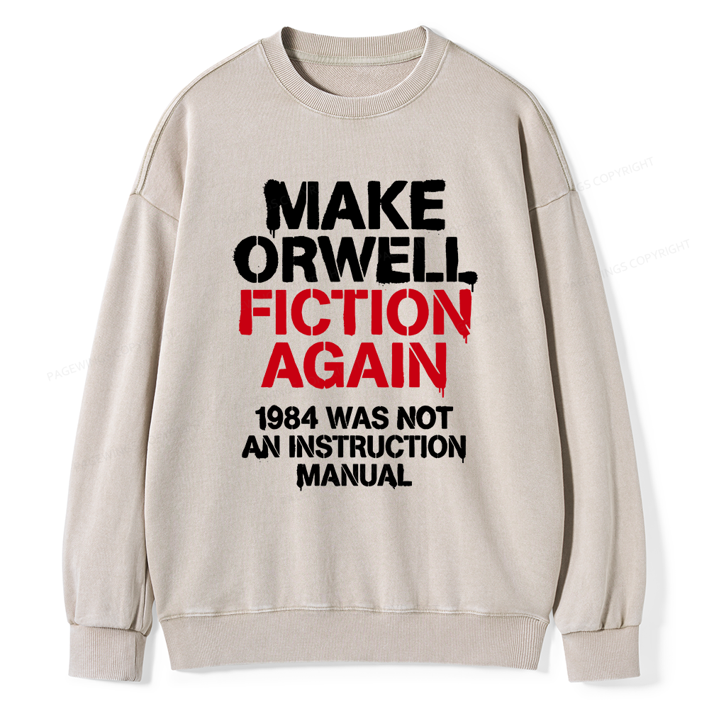 Pagewings Dystopian Book Lover Unisex Washed Sweatshirt