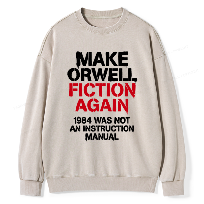 Pagewings Dystopian Book Lover Unisex Washed Sweatshirt