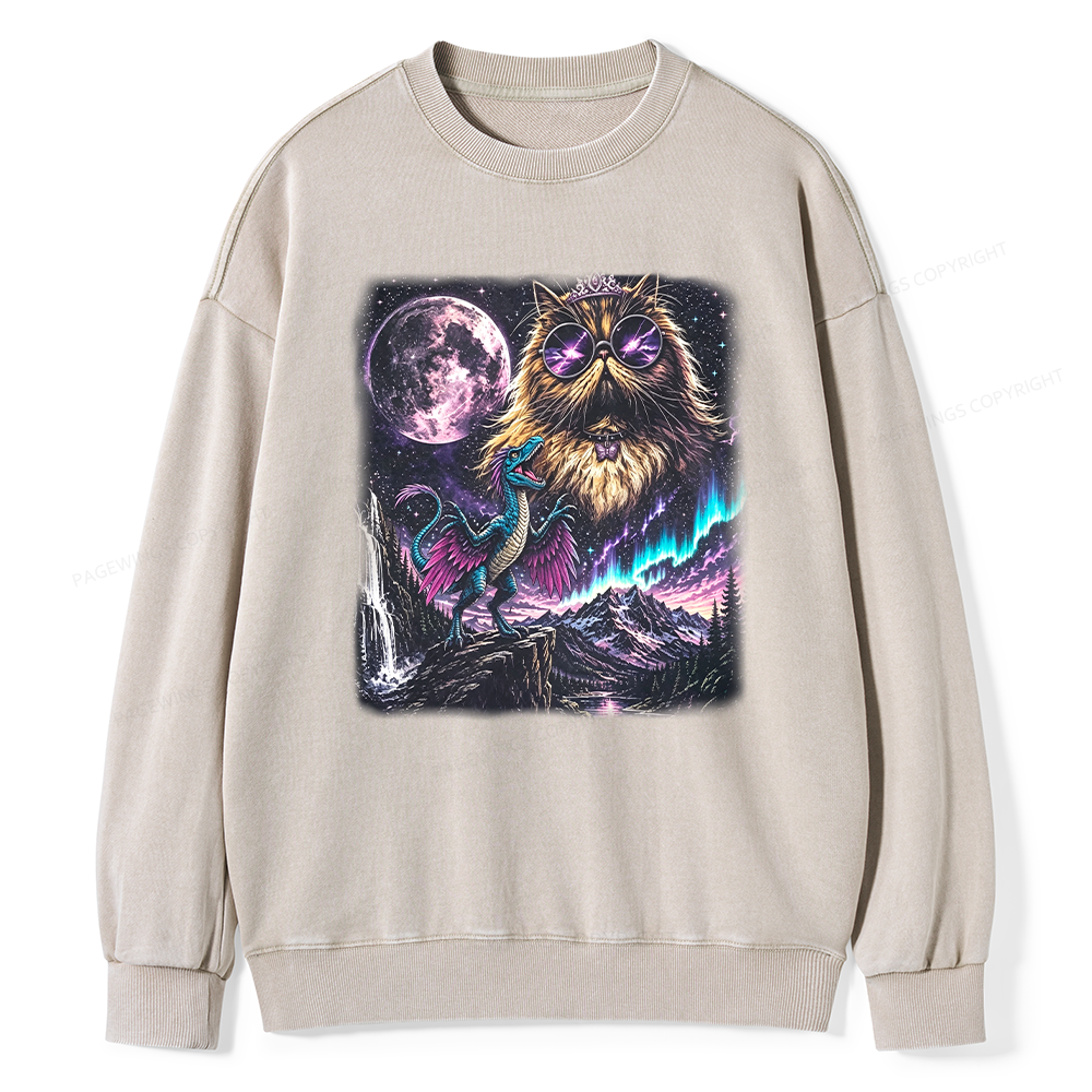 Pagewings Sci Fi Books Lover Unisex Washed Sweatshirt
