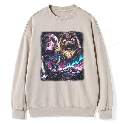 Pagewings Sci Fi Books Lover Unisex Washed Sweatshirt