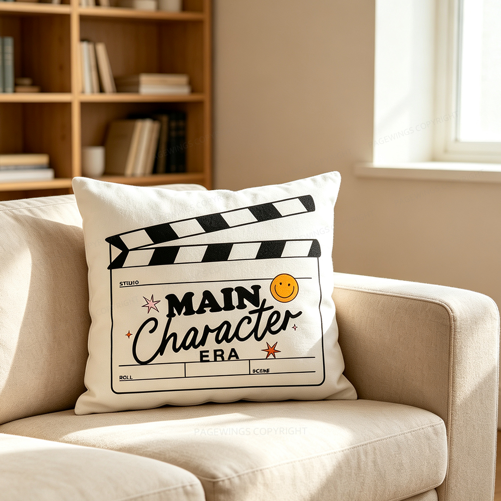 Pagewings Main Character Era Shaped Throw Pillow
