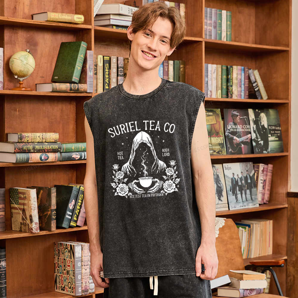 Pagewings Fantasy Reader Unisex Washed Tank Top