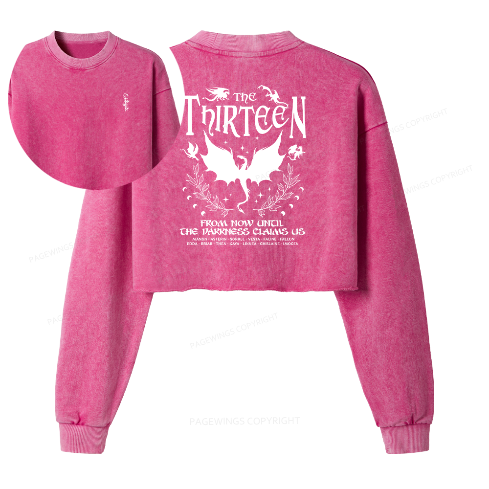 Pagewings The Thirteen Women Washed Crop Sweatshirt