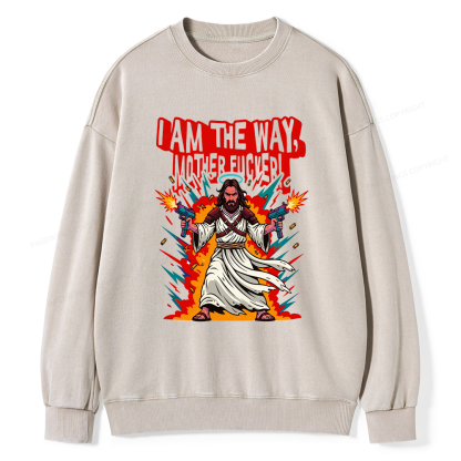 Pagewings I Am The Way Unisex Washed Sweatshirt