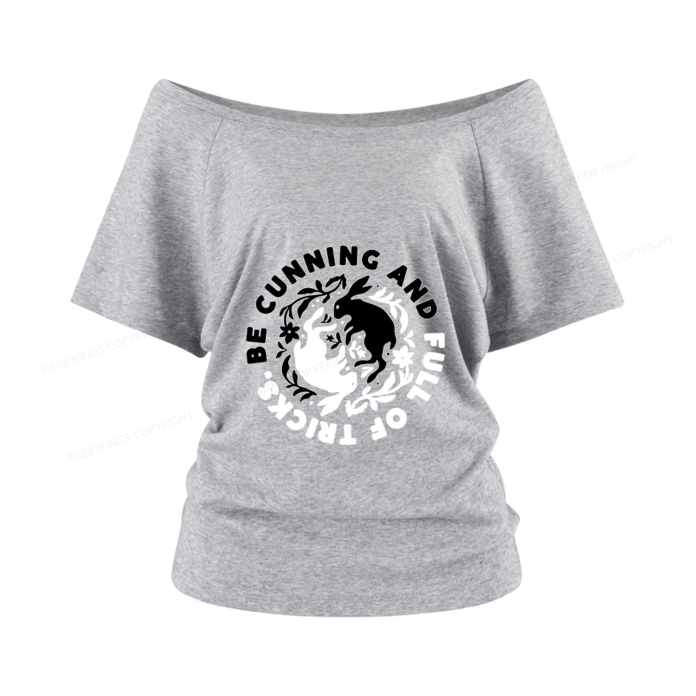Pagewings Be Cunning And Full Of Tricks Women Off Shoulder T-shirts