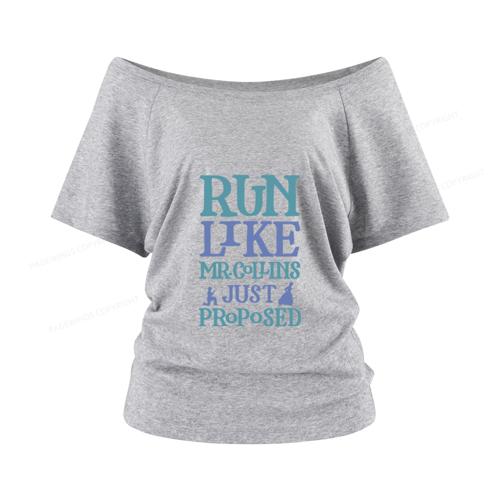 Pagewings Love Book Fan Women Off Shoulder T-shirts