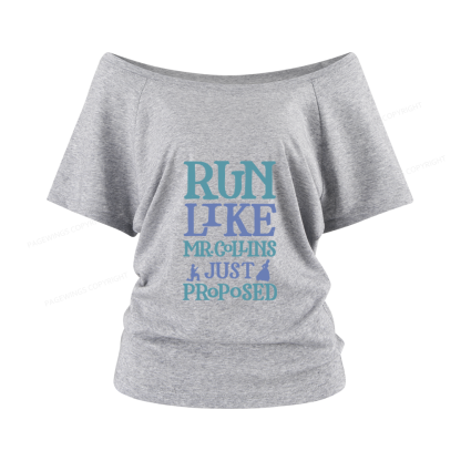 Pagewings Love Book Fan Women Off Shoulder T-shirts