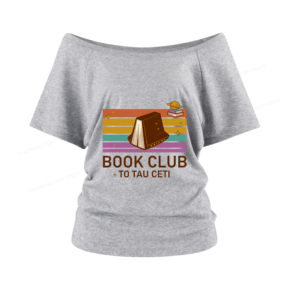 Pagewings Book Club To Star Women Off Shoulder T-shirts