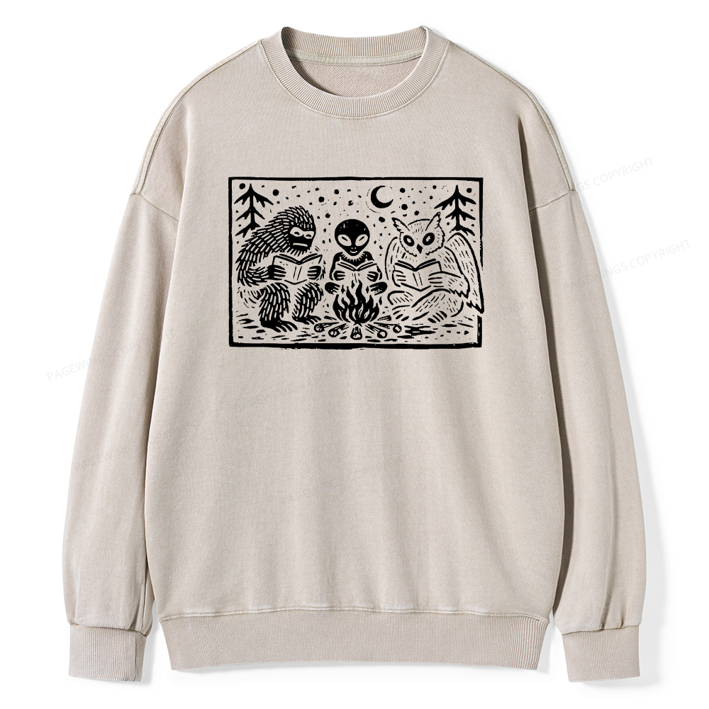 Pagewings Book Lover Unisex Washed Sweatshirt