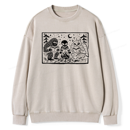 Pagewings Book Lover Unisex Washed Sweatshirt