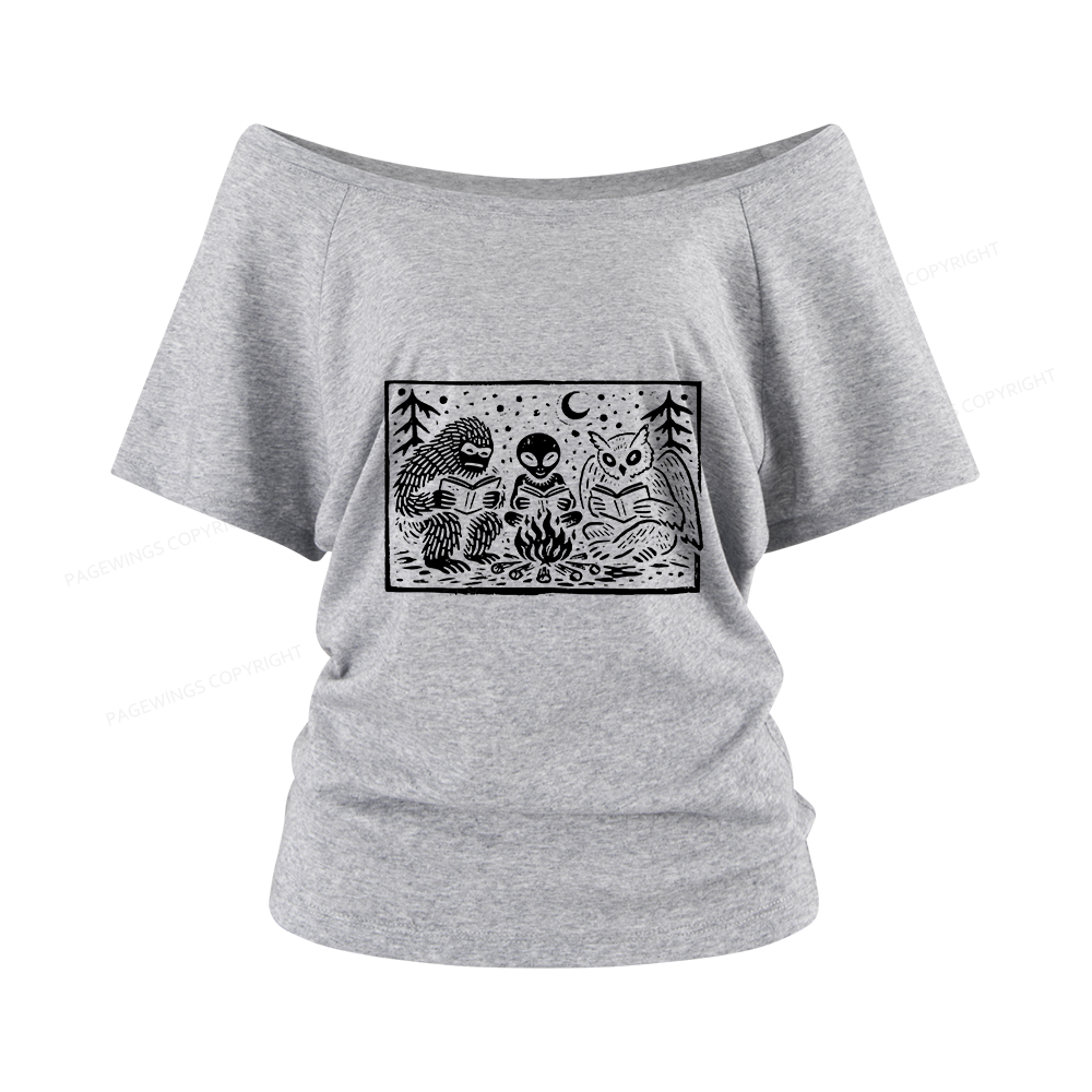 Pagewings Book Lover Women Off Shoulder T-shirts