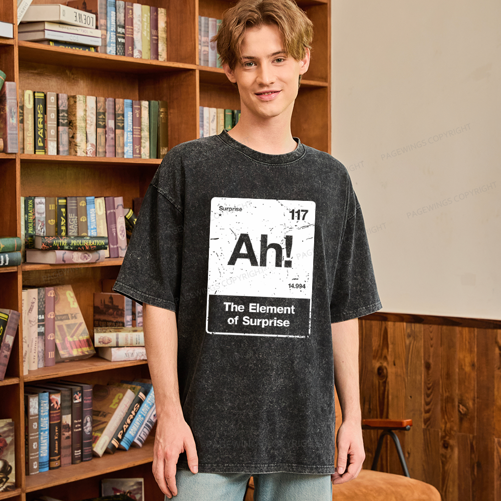 Pagewings The Element Of Surprise Unisex Washed T-shirt