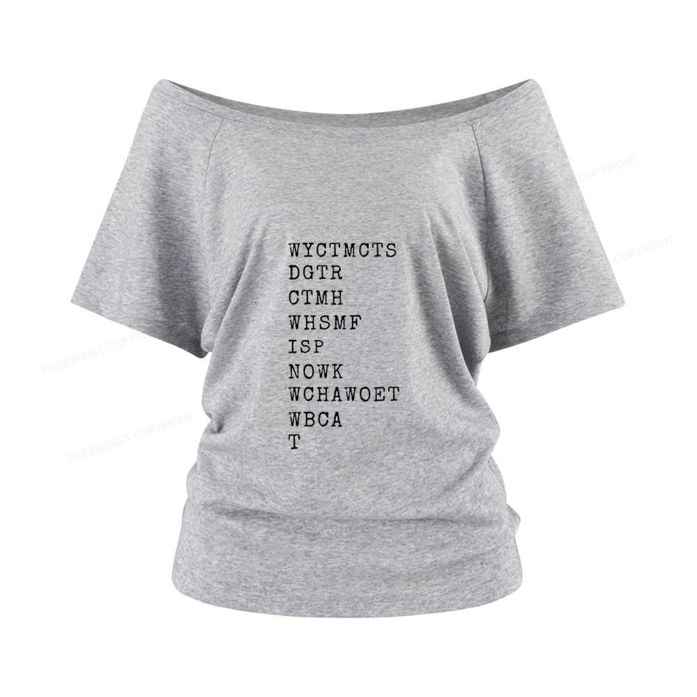 Pagewings Will You Come To My Cottage This Summer Women Off Shoulder T-shirts