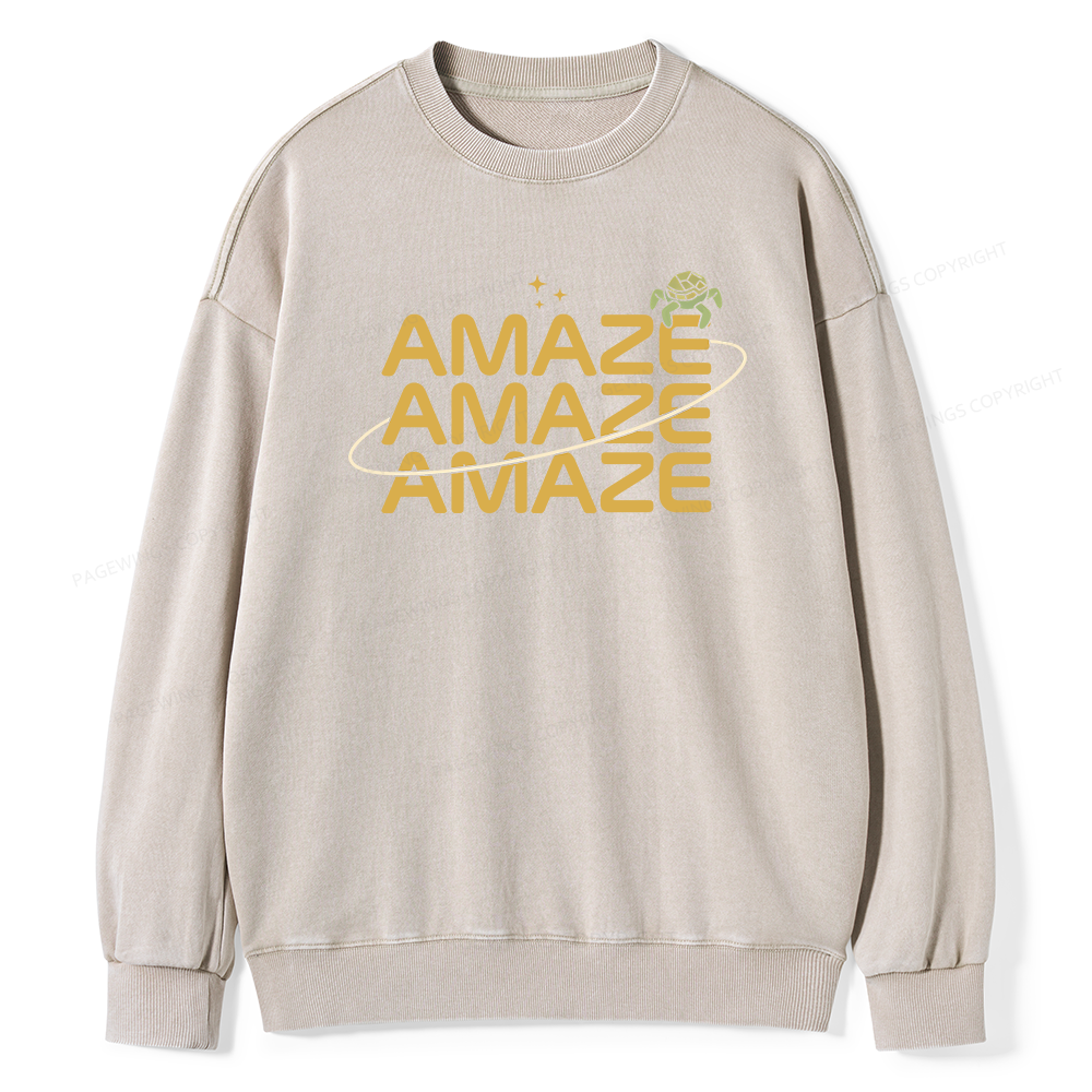Pagewings Amaze Unisex Washed Sweatshirt