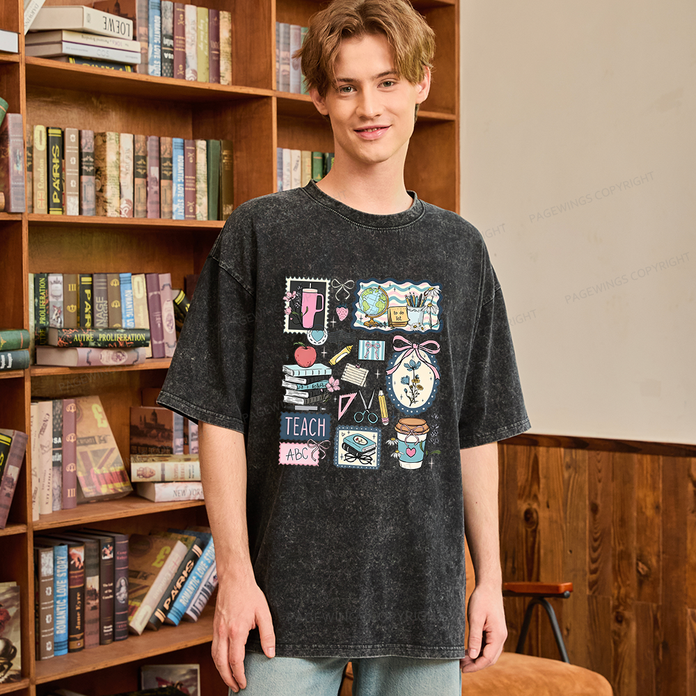 Pagewings Librarian Unisex Washed T-shirt