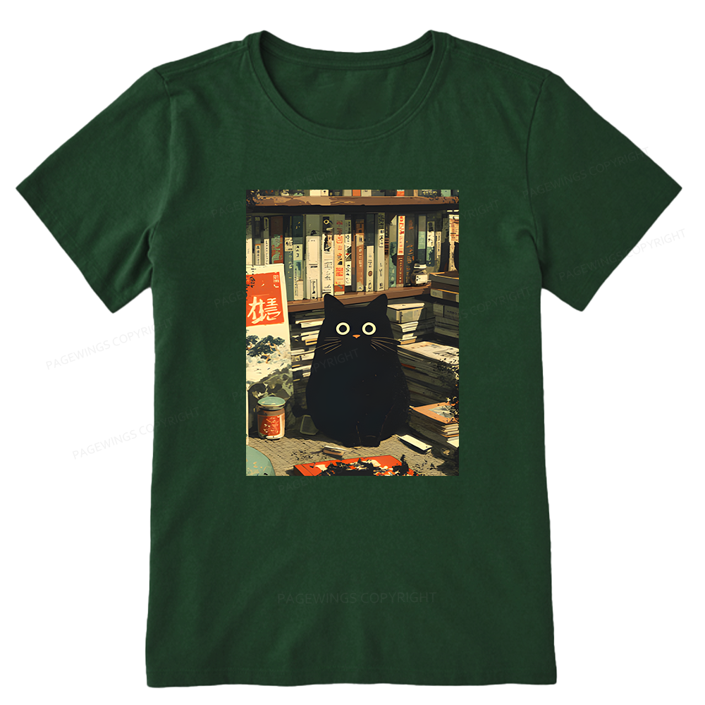 Pagewings Cat Book Lovers Librarian Unisex Classic T-shirt