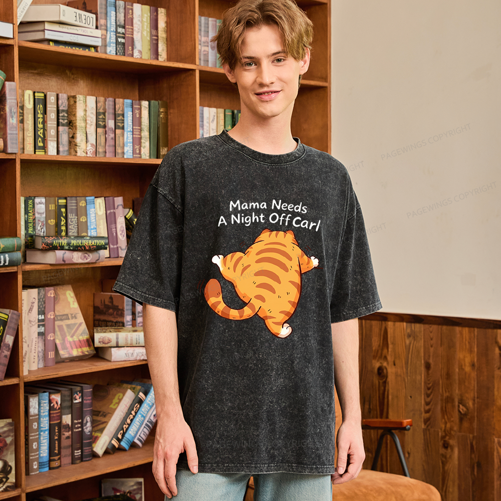 Pagewings Mama Needs A Night Off Unisex Washed T-shirt