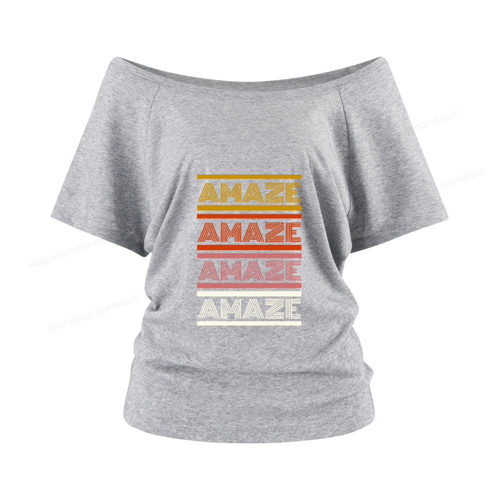 Pagewings Science Fiction Lover Women Off Shoulder T-shirts