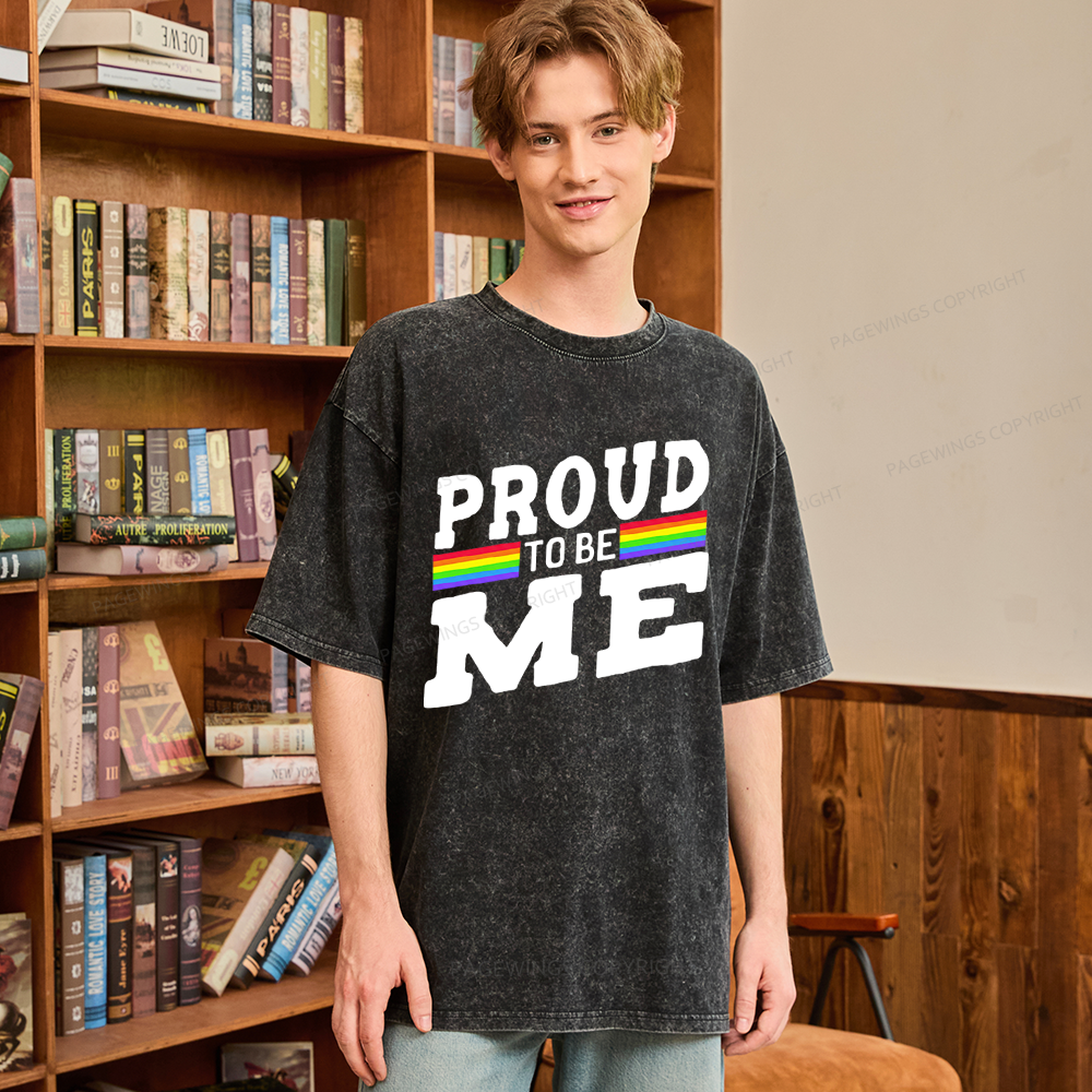 Pagewings Proud to Read Unisex Washed T-shirt