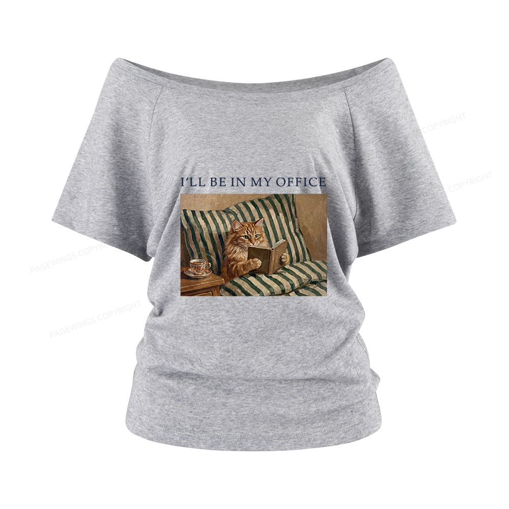 Pagewings Funny Book Lover Women Off Shoulder T-shirts