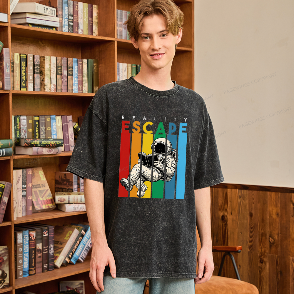 Pagewings Reality Escape Unisex Washed T-shirt