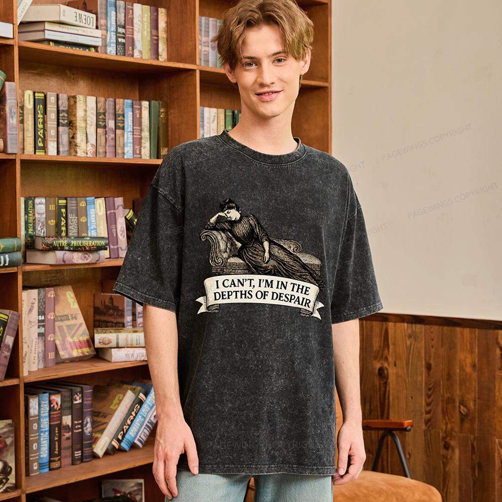 Pagewings I’m In The Depths Of Despair Unisex Washed T-shirt